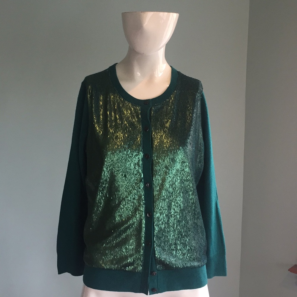 Banana Republic L’Wren Scott green cardigan